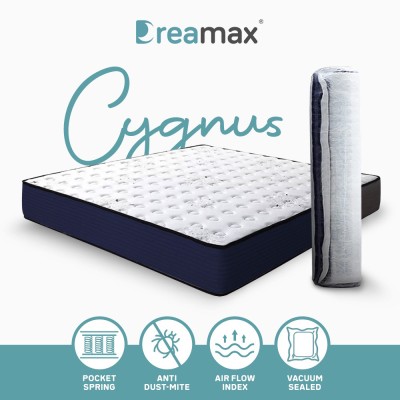 [笨重]DREAMAX天鹅座弹簧床垫-8英寸/单人/S单人/女王/国王/袋装弹簧系统/气流指数/笨重